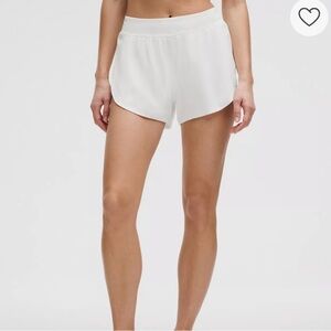 Lululemon Fast and Free Shorts 3” - White (Size 8)